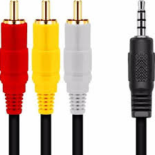 CABO DE AUDIO AUXILIAR P2 MACHO X 3 RCA