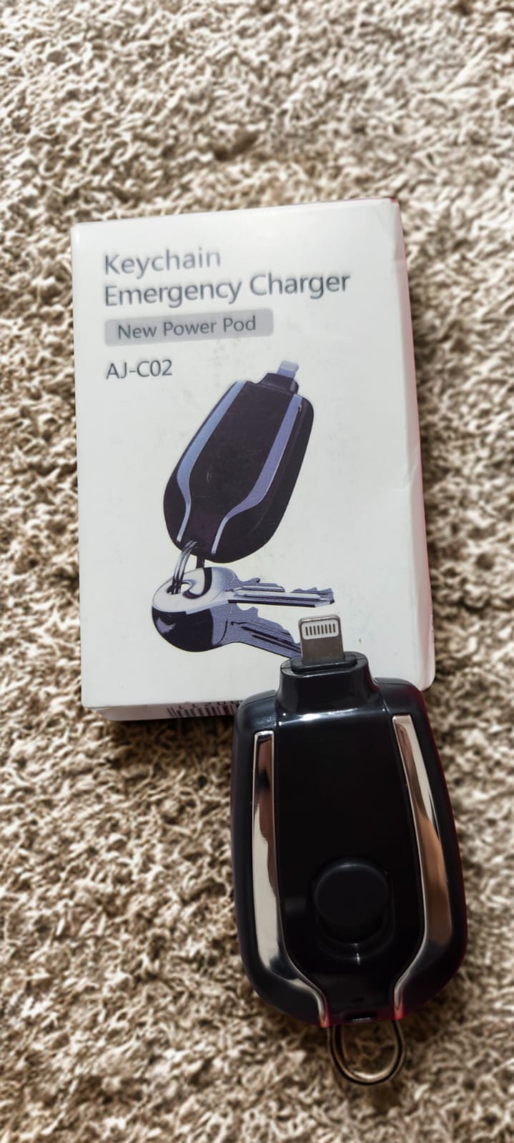Power Bank Chaveiro 1500MH Keychain Emergency Charge AJC02