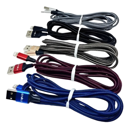 CABO USB LIGHTNING 1M TRANÇADO CAPSULA INOVA