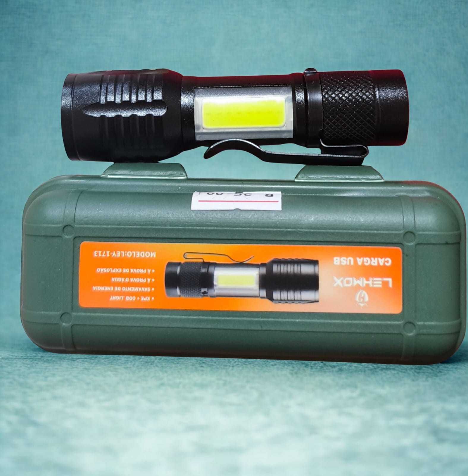 Lanterna USB Estojo Lehmox LEY1713