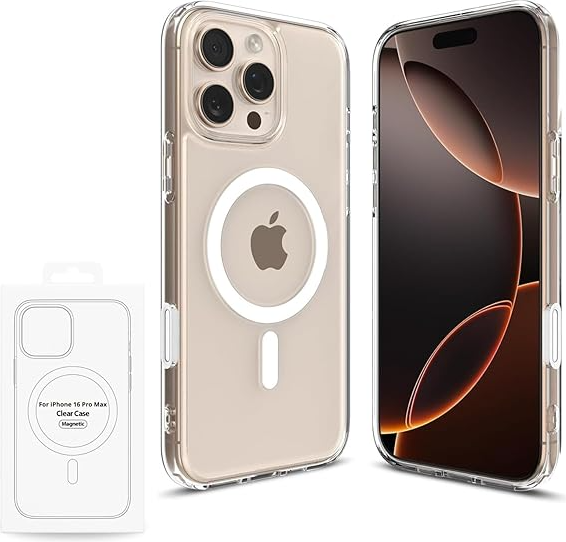 CAPA IPHONE 16 PRO MAX TRANSPARENTE MAGSAFE